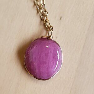 Dana Blair designs gold ruby gemstone necklace